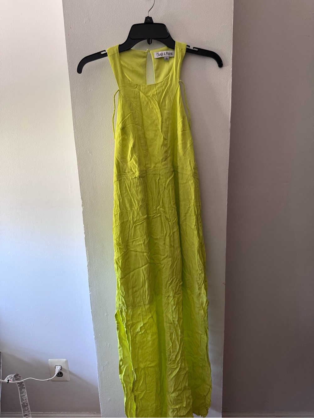 Dance & Marvel Neon Lime Racerback Maxi Dress